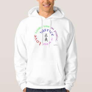 Veste À Capuche Est la justice ce qui l'amour regarde Like.Shirt.2