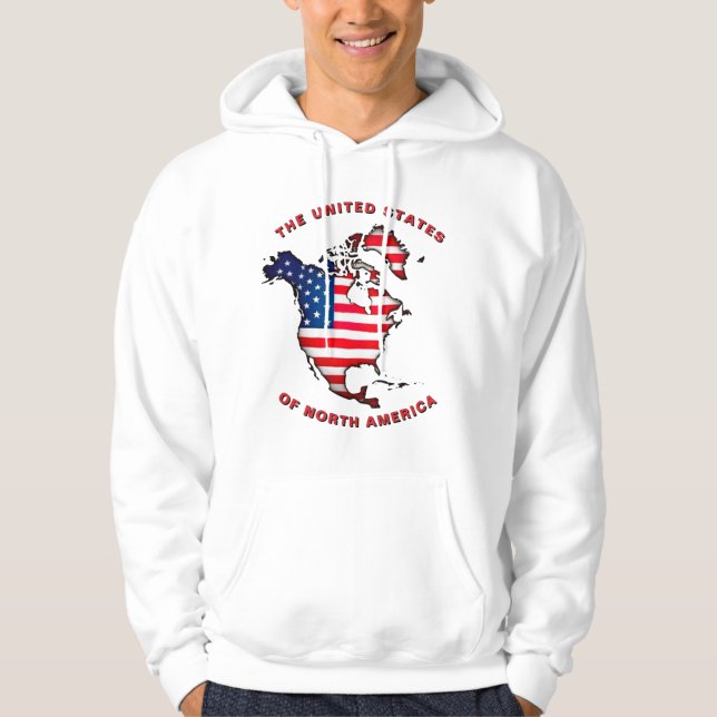 Veste À Capuche États-Unis d'Amérique du Nord texte personnalisé (Devant)