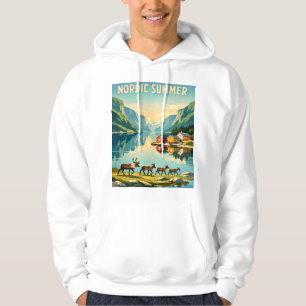 Veste À Capuche Été nordique – Voyages vintage dans les fjords sca