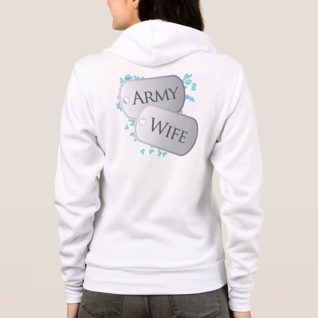 Veste À Capuche Étiquettes de chien de femme de l'armée (Dos)