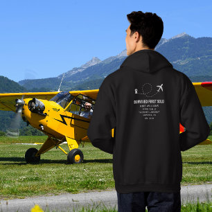 Veste À Capuche Étudiant pilote premier avion solo drôle sur mesur