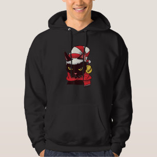 Veste À Capuche Evil Oeil Noir Chat Casquette Écart Noël Motif
