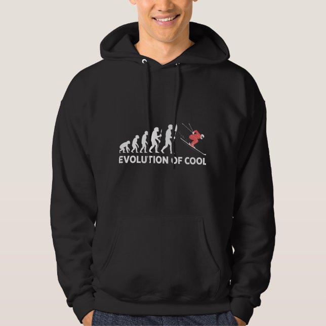 Veste À Capuche Évolution du design de ski drôle et cool (Devant)