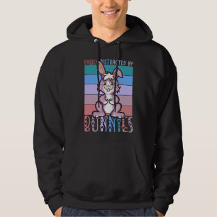 Veste À Capuche Facilement distrait par Bunnies Cute Bunny Lover