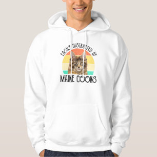 Veste À Capuche Facilement Distrait Par Les Maine Coons