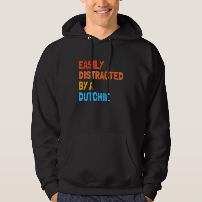 Veste À Capuche Facilement Distrait Par Un Berger Néerlandais Holl (Devant)
