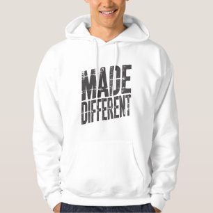 Veste À Capuche Fait Différent Typographie Motivante Gras 