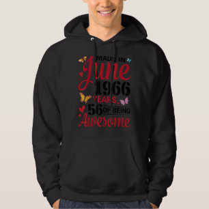Veste À Capuche Fait En Juin 1966 Joyeux Anniversaire 56 Ans D'Êtr