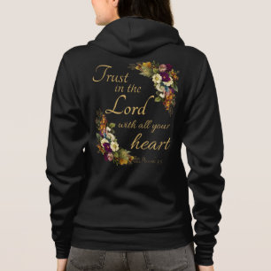 Veste À Capuche Faites confiance à l'Éternel et à tous vos coeu