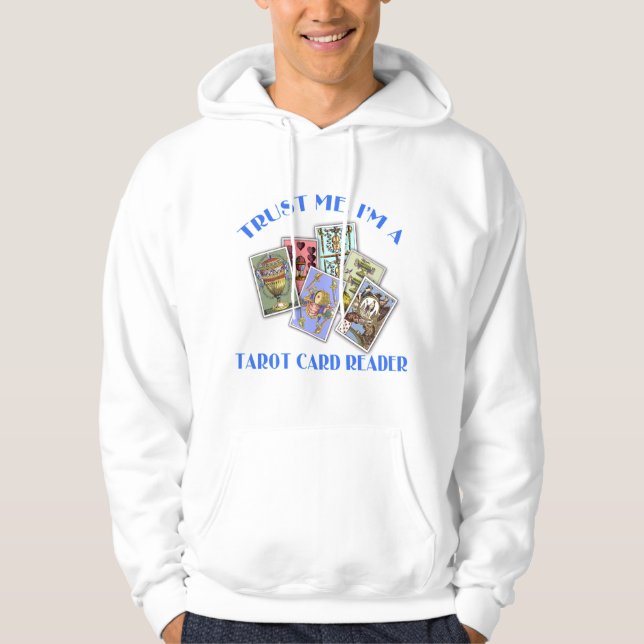 Veste À Capuche Faites-moi confiance je suis un lecteur de cartes (Devant)