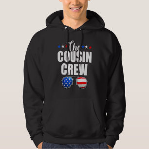 Veste À Capuche Famille 4 juillet jumelage Cousin Crew American