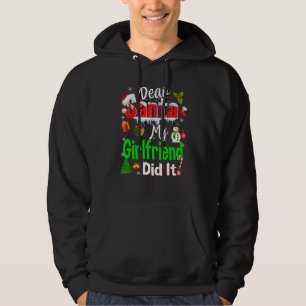 Veste À Capuche Famille Amusante Cher Père Noël Ma Petite Amie L'A