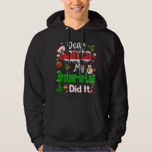 Veste À Capuche Famille Amusante Cher Père Noël Mon Beau-Frère L'A