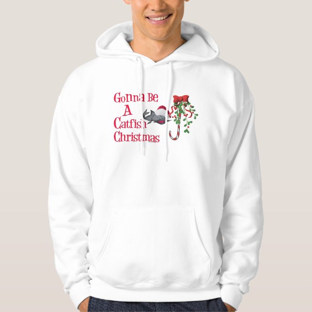 Veste À Capuche Fantaisie Pêche Chemise Humour Pêche Pêche Catfish (Devant)
