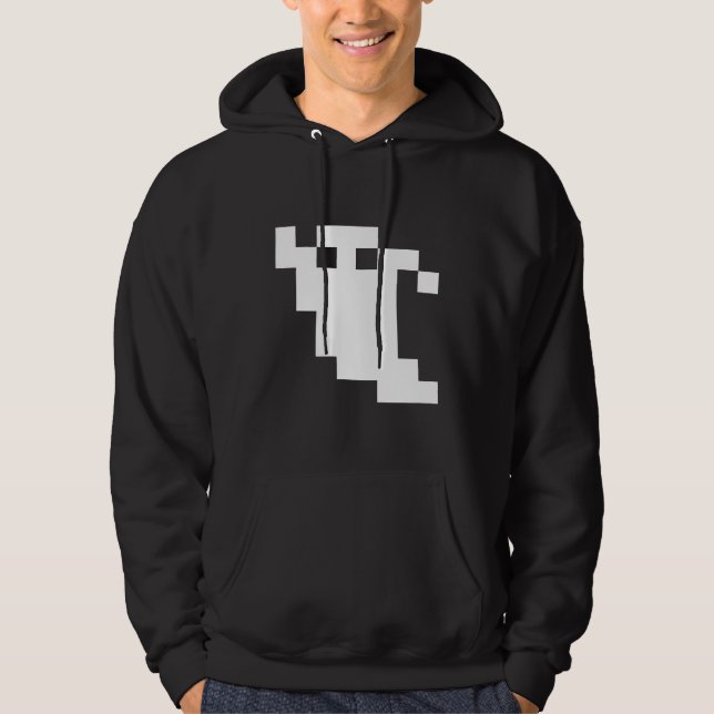 Veste À Capuche Fantôme à 8 bits pour pixels (Devant)