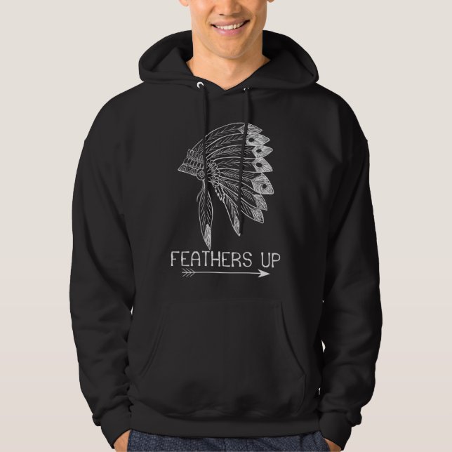 Veste À Capuche Feathers Up Proud Native American Indian Headdress (Devant)