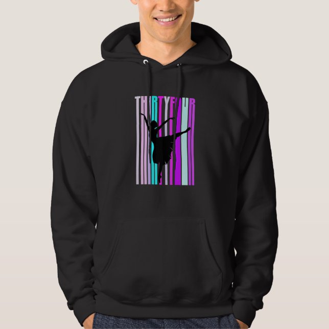 Veste À Capuche Femme 34ème Danse Anniversaire Pour Femmes Classe  (Devant)