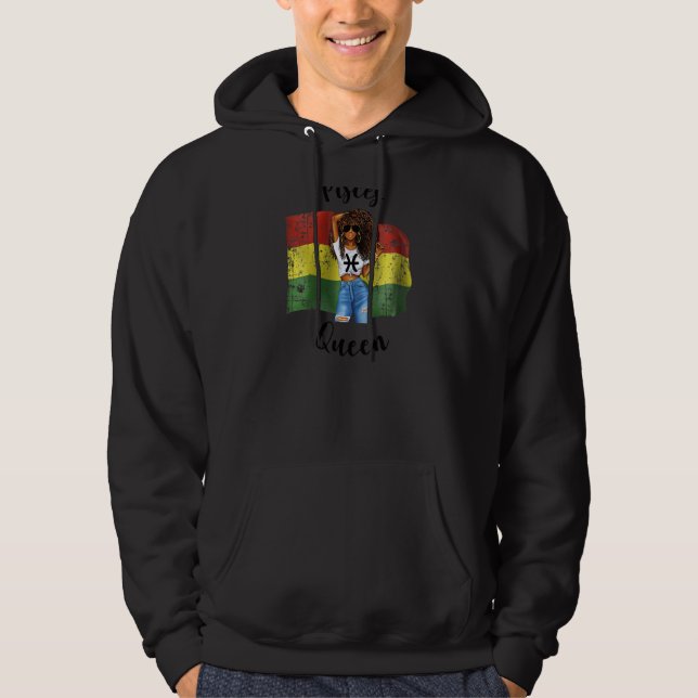 Veste À Capuche Femme Bolivie Pose Reine Afro Cheveux Africain Bol (Devant)