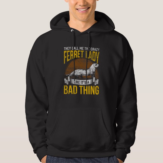 Veste À Capuche Femme petite amoureuse propriétaire de furets (Devant)
