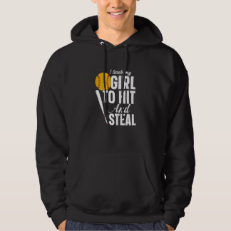 Veste À Capuche Femme Softball Mama J'Apprends À Ma Fille À Frappe