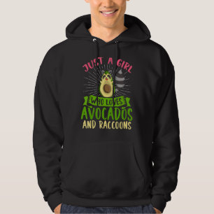 Veste À Capuche Femmes Avocado Forêt Animal Trash Panda Girl Racc