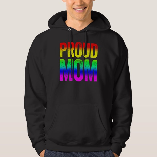 Veste À Capuche Femmes Queer Fier Maman Lesbienne Lgbtq Pride Mois (Devant)