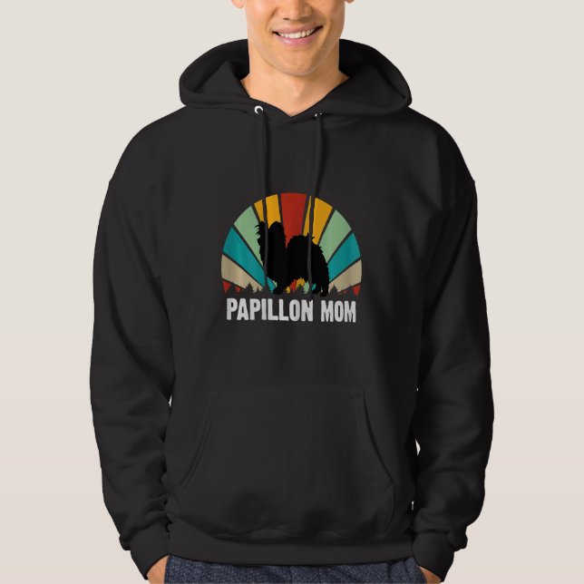 Veste À Capuche FEMMES Retro Papillon Maman Fête des mères Papillo (Devant)