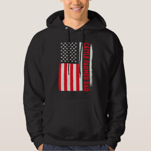Veste À Capuche Ferme d'élevage bovin patriotique Agriculture de f