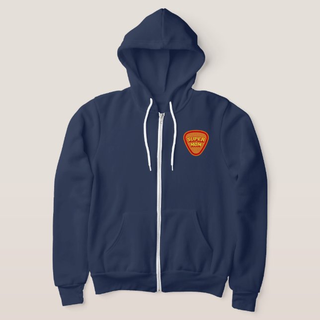 Veste À Capuche Fête de la mère de Super Maman (Poser)