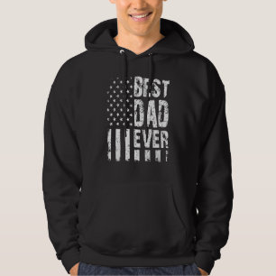 Veste À Capuche Fête des pères Dau Drapeau Américain Meilleur papa