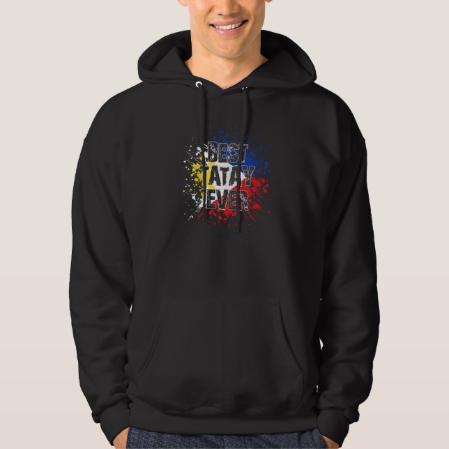 Veste À Capuche Fête des pères Filipino Papa Philippines Drapeau M (Devant)