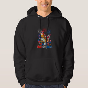 Veste À Capuche Feu d'artifice Drapeau Américain Dragon à oreilles