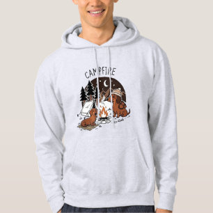 Veste À Capuche Feu de camp Dachshund Chiens Camping Nuit