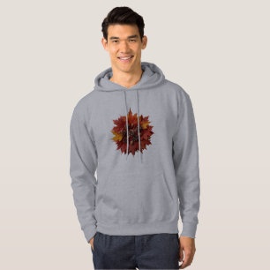 Veste À Capuche Feuilles d'automne et Pinecones vibrantes   L'art 