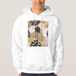 Veste À Capuche Feuilles de palmiers tropicaux, été élégant.