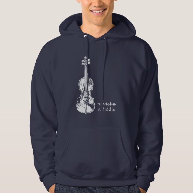 Veste À Capuche Fiddle Not Violin Bluegrass Country Music Gift (Devant)