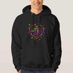 Veste À Capuche Fier Autisme Tante Famille Matching Amour Soutien