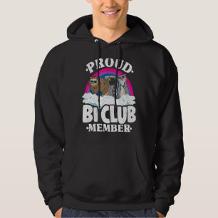 Veste À Capuche Fier Bi Club Membre Opossum Raccoon Bisexual Drape