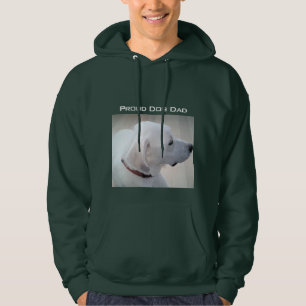 Veste À Capuche Fier Chien Papa mignon Blanc Labrador Mix Profil d