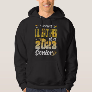 Veste À Capuche Fier Lil Frère D'Une Classe De 2023 Diplômé Seni
