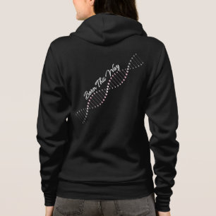 Veste À Capuche Fière Demi-Fille Né-e Ainsi - ADN de la Fierté Dem