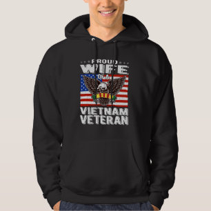 Veste À Capuche Fière Épouse Du Vietnam Vétéran Patriotique Milita