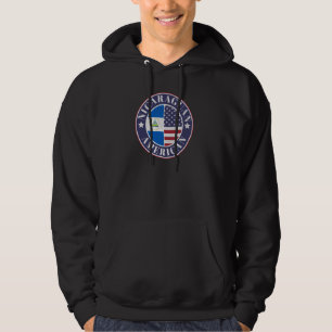 Veste À Capuche Fière insigne nicaraguayen-américain - drapeau nic