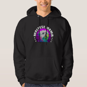 Veste À Capuche Fière mère maltaise Chien maltais mignon Maman arc