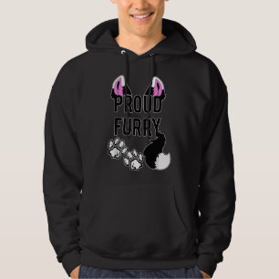 Veste À Capuche Fière peluche queue oreilles cosplay fursona femme