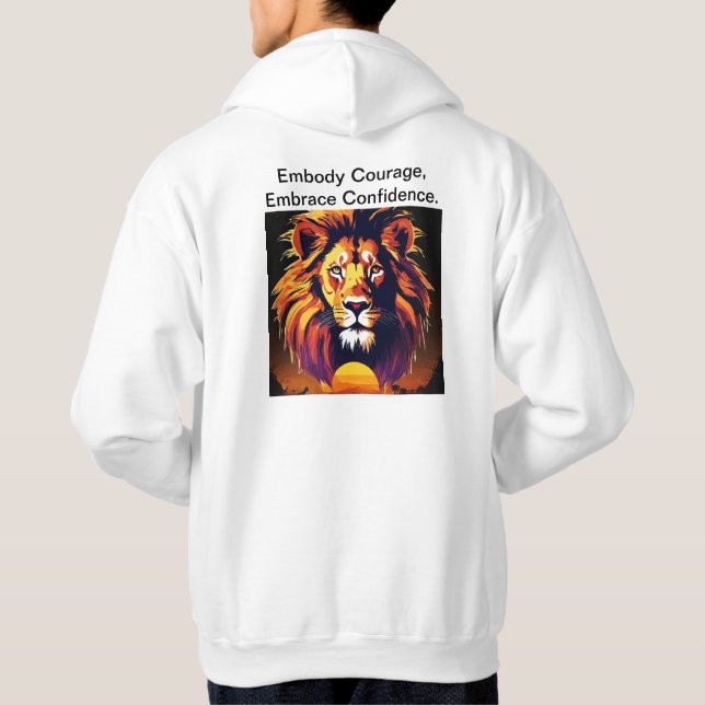 Veste À Capuche Fierté et puissance Lion Silhouette Tee (Dos)