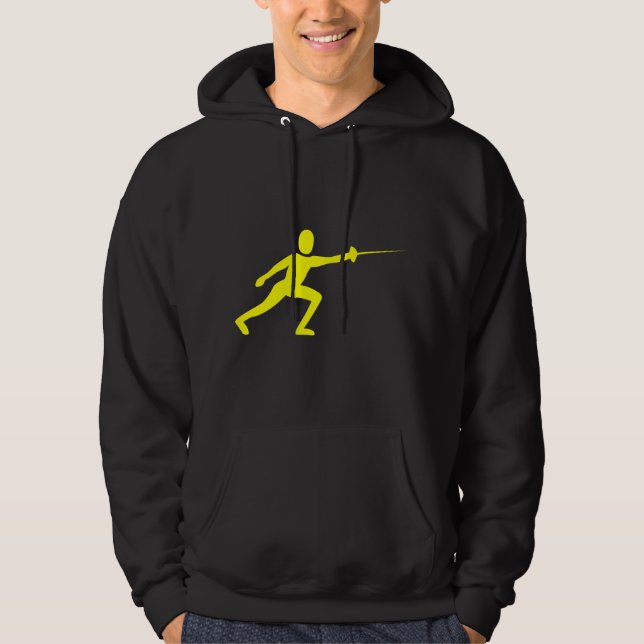 Veste À Capuche Figure de clôture jaune (Devant)
