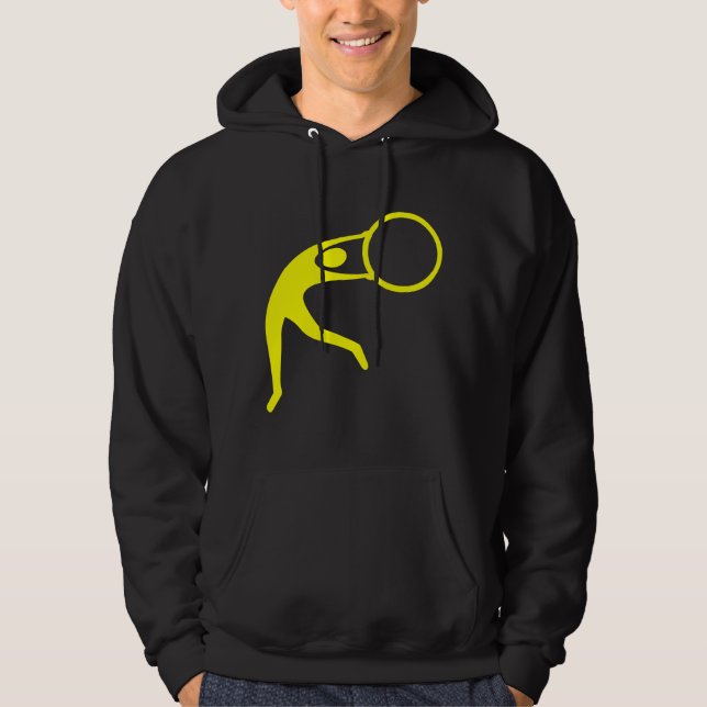Veste À Capuche Figure rythmique gymnastique - Jaune (Devant)