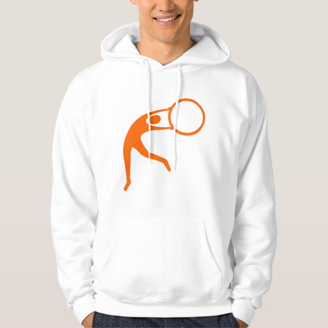 Veste À Capuche Figure rythmique gymnastique - Orange (Devant)