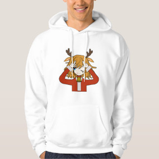 Veste À Capuche fille cerf avec vêtements de père noël